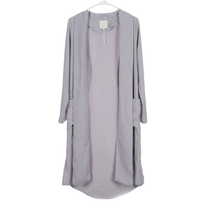 Gentle Fawn Collection Gray Open Front Long Duster Cardigan Women's Size XS NWOT